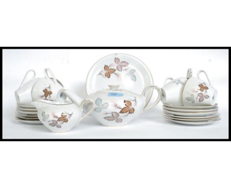 A retro 1970's chintz pattern part tea service by Thomas of Germany. Complete with teapot, cups, saucers etc