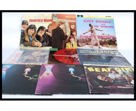 A collection of vinyl LP records dating to the 1960's to include The Dave Clark Five, Beat Girl soundtrack, The Who, The Beac