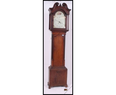 A 19th century Longcase clock by ' Rob  Thwaites Barnard Castle ' ( probably b, 1775- d. 1845 according to Loomes ) an oak ( 