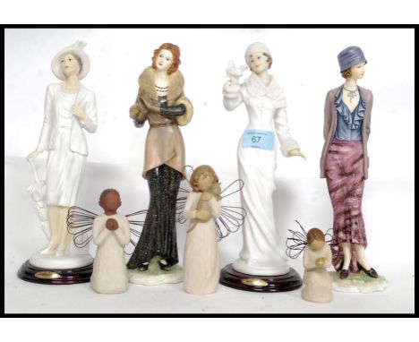A collection of ceramic  - resin figurines to include Regal and Willow Tree ( see illustrations )  