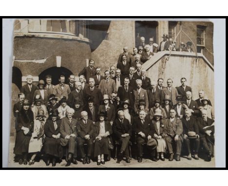 A rare (likely unique) photograph of ' Old Board Of Guardians At Eastville Institution 1923 - 1930 .' The (approx) 6" x 8" bl