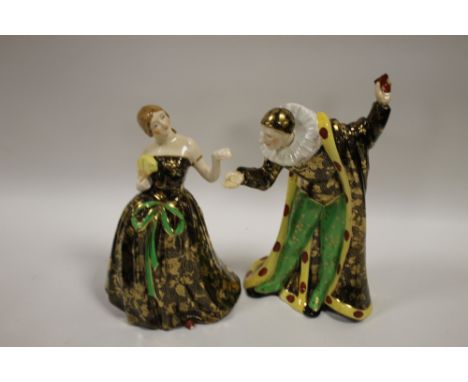 A PAIR OF THE LAST WALTZ CERAMIC FIGURES BY PLANT TUSCAN CHINA S/D