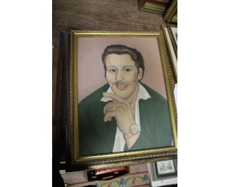 A COLLECTION OF ASSORTED PICTURES AND PRINTS ETC. TO INCLUDE A PORTRAIT STUDY, 
