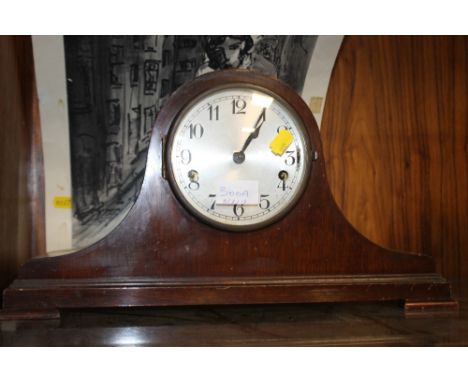 A VINTAGE NAPOLEON HAT MANTLE CLOCK