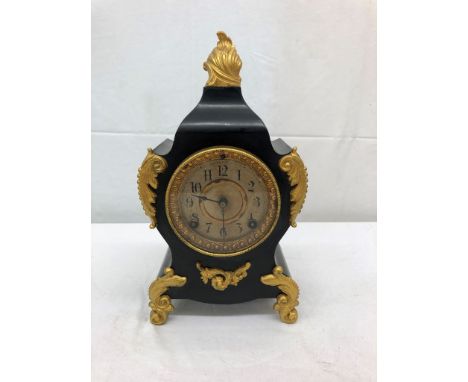 A Regency-style mantel clock