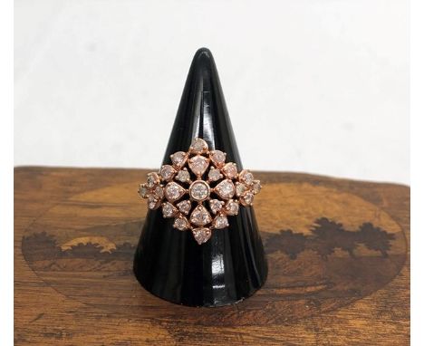 A 9ct gold diamond dress ring