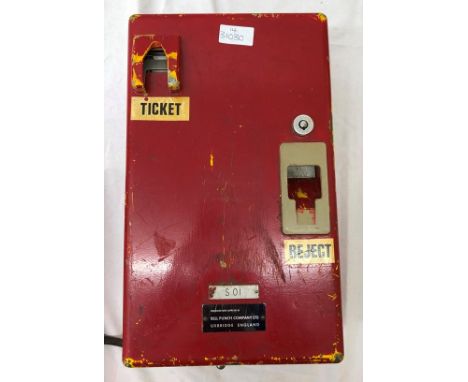 A vintage ticket machine