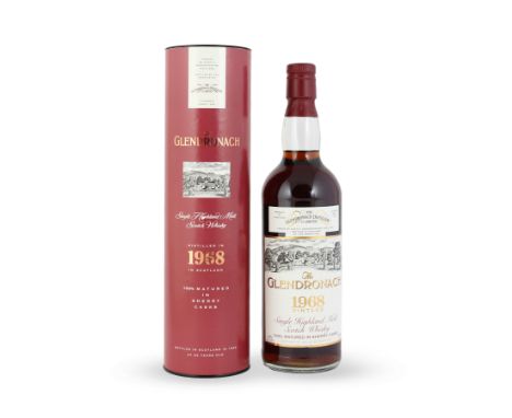  The Glendronach - 25 year old - 1968Imported by Hiram Walker, Southfield, Michigan.Bottled 1993. In original cardboard tube,