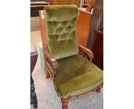 Victorian button back nursing chair