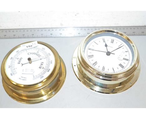 Modern wall mounted clock and similar barometer (2)
