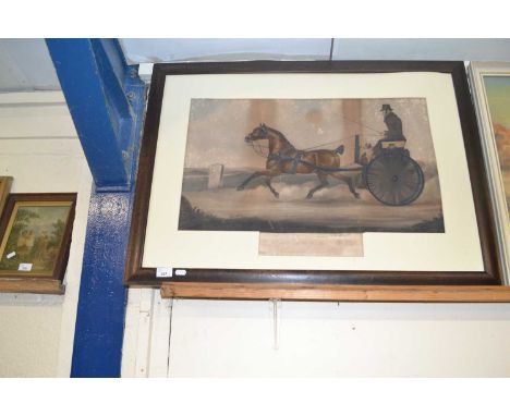 19th Century coaching print titled The Road 1825, Commercial Traveller