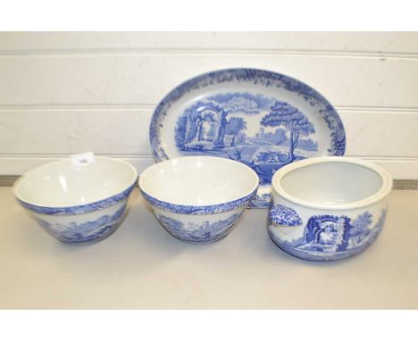 Mixed Lot: Copeland Spode blue Italian table wares