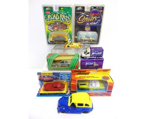 EIGHT ASSORTED DIECAST &amp; OTHER MODEL VEHICLES comprising a Matchbox Super Kings No.K-204, 1970 Oldsmobile 442; 1/43 scale