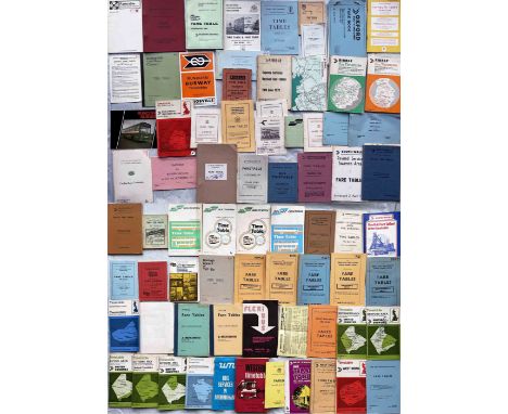 Very large quantity (c75) of mainly 1960s/70s BUS TIMETABLE & FARETABLE BOOKLETS from operators M-Y and including Maidstone &