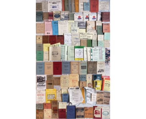 Very large quantity (130+) of bus TIMETABLE BOOKLETS (mainly) & LEAFLETS/PAMPHLETS, mainly 1920s-80s, for Midlands operators,