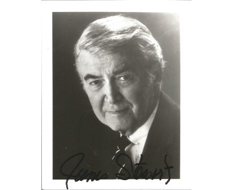 James Stewart signed 4  x 3 inch b/w portrait photo. Good condition. All autographs come with a Certificate of Authenticity. 