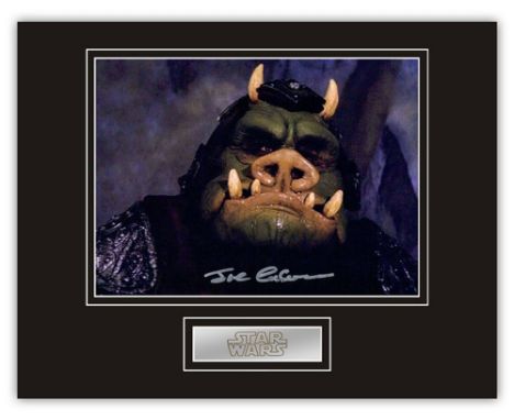 Stunning Display! Star Wars Joe Gibson hand signed professionally mounted display.  This beautiful display consists of a 10"x