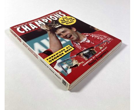 A copy of the 1993 Daily Express published 'Champions' book, signed to first page by Lee Sharpe, David Beckham, Lee Martin, D