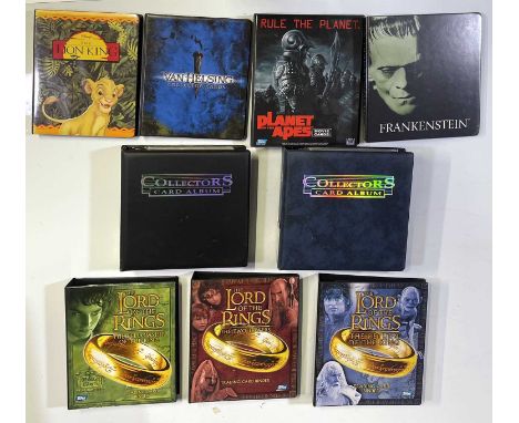 A large collection of trading cards to inc: three binders with Lord Of The Rings cards from films 1-3, each binder with appro