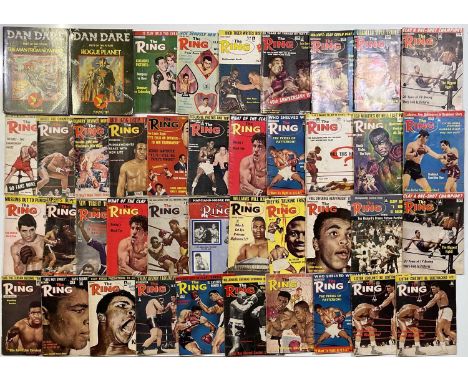 2 x Dan Dare annuals and a collection of approx 64 'The Ring' magazines dating from the 1960s.