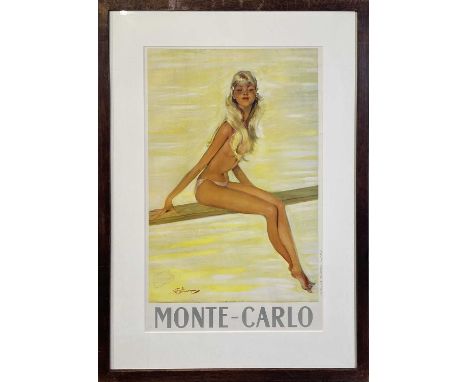 An original offset lithograph poster with art by Jean Domergue (1889-1962) 'Monte Carlo'. Published by 'Imprimerie Nationale 