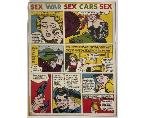 An original off-set lithograph print, c 1970 by Derek Boshier (British 1937-) and Christopher Logue (British 1926-2011) 'Sex 