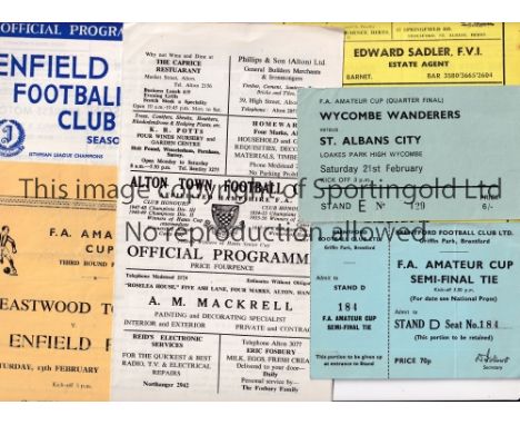 AMATEUR CUP FOOTBALL PROGRAMMES      Forty nine programmes, majority being 1960's and 1970's, including 14 Finals from 1951 o