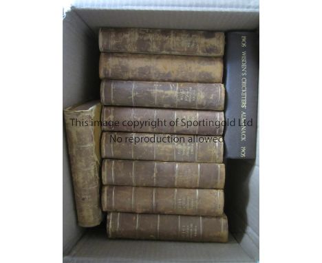 CRICKET WISDEN      A collection of 10 original paper back brown coloured soft back John Wisden Cricketers' Almanack 1904-191