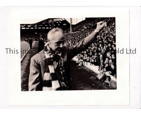 LIVERPOOL / BILL SHANKLY      Four 10" X 8" high quality b/w photos of Shankly acknowledging the Anfield crowd, Liverpool tea