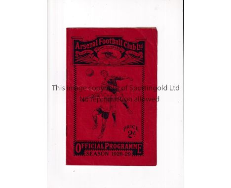 ARSENAL     Programme for the home London Combination match v QPR 1/12/1928, slightly creased.      Generally good