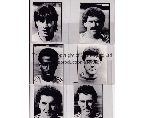 LUTON TOWN      Eight 4" X 3" B/W portrait photos from season 1981/2 and a small Press photo of Trevor Aylott.     Good