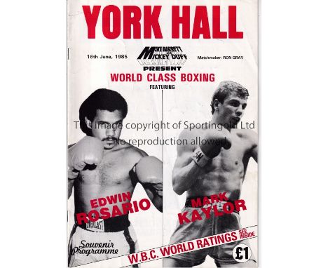 BOXING PROGRAMMES      Twenty six programmes 1969 - 1992 including Billy Walker v Jack Bodell 25/3/1969, slightly creased, Ma