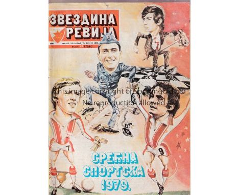RED STAR BELGRADE v ARSENAL  1878    Official Red Star Belgrade club magazine number 280 which reports on the 2nd leg at High