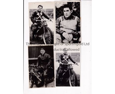 SPEEDWAY PHOTOS      Seventeen original postcard size b/w photos from the late 1940's: West Ham X 13, 3 of which have Press s