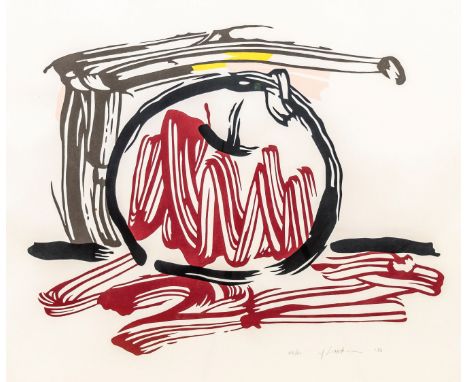 ROY LICHTENSTEIN (1923 - 1997, New York) Red Apple, aus "Seven Apple Woodcut Series"Farbholzschnitt auf handgeschöpften Iwano