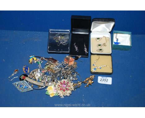 A box of Vintage Costume Jewellery