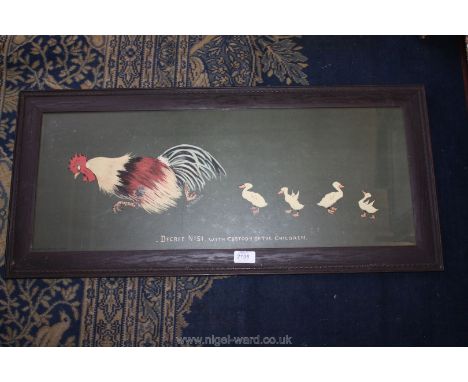 An A.E. Sanders Print 'Decree Nisi -with Custody of the Children'.