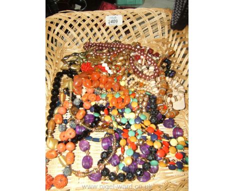 A qty of Vintage Beads, Necklaces etc.