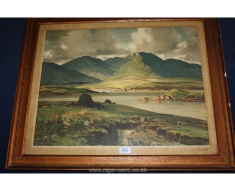 An Irish Landscape Lithograph signed Maurice C. Wilkins, 18'' x 23"