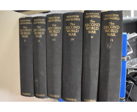 History. Churchill, W. S. - The Second World War. London: Cassell &amp; Co. Ltd. 1948-1954. Six volumes. First editions. Orig