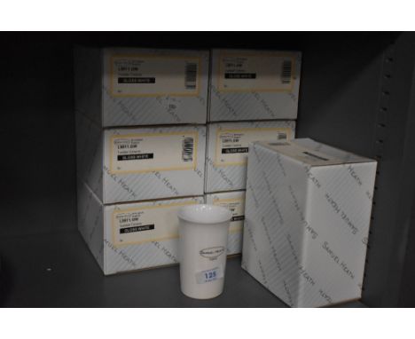 Seven Samuel Heath ceramic beakers all having boxes.