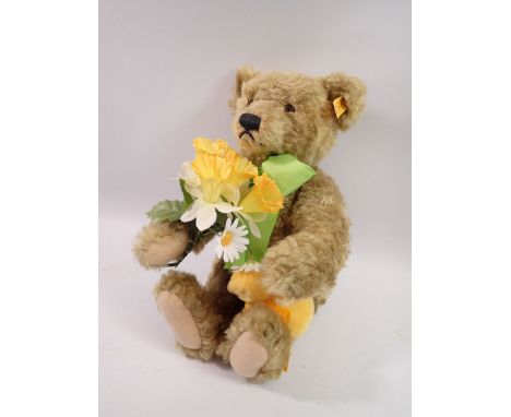 A Steiff Danbury Mint exclusive four seasons teddy bear 'Dylan' with daffodils and duckling, boxed with certificate 