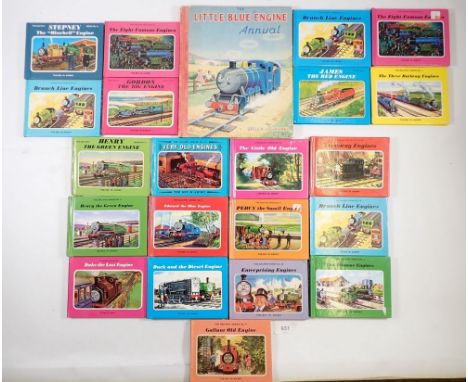 A group of 21 Thomas the Tank engine books including one signed by Rev W Awdry 1987