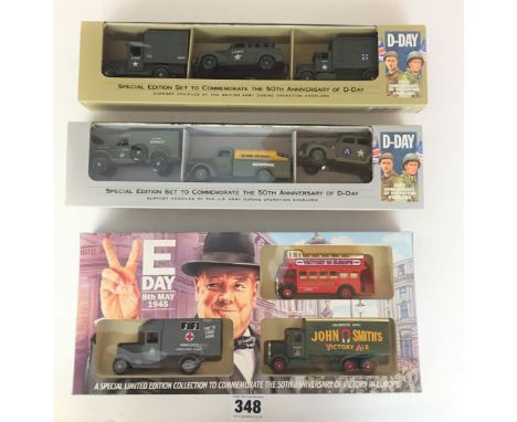 3 boxed Lledo sets – Special Edition 50th Anniversary of D-Day US Army Support Vehicles, Special Edition 50th Anniversary of 