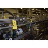 Nercon Motorized Conveyor, SS Frame, SS Leg Base, Approx. 85 ft. Length x 10 in. Wide Belt, LOADING