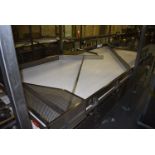 Accumulation Table, Approx. 8 ft. x 20 ft. Length, Includes 20 ft. SS Motorized Belt Conveyor, 4 in.