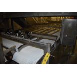 Converger Conveyor/Stacker, Approx. 8 ft. x 20 ft. Length, Variable Speed, ID. 7A Stacker