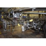 Nercon Motorized Conveyor, SS Frame, 2-Lane/Divided, Approx. 20 ft. Length, LOADING FEE $200