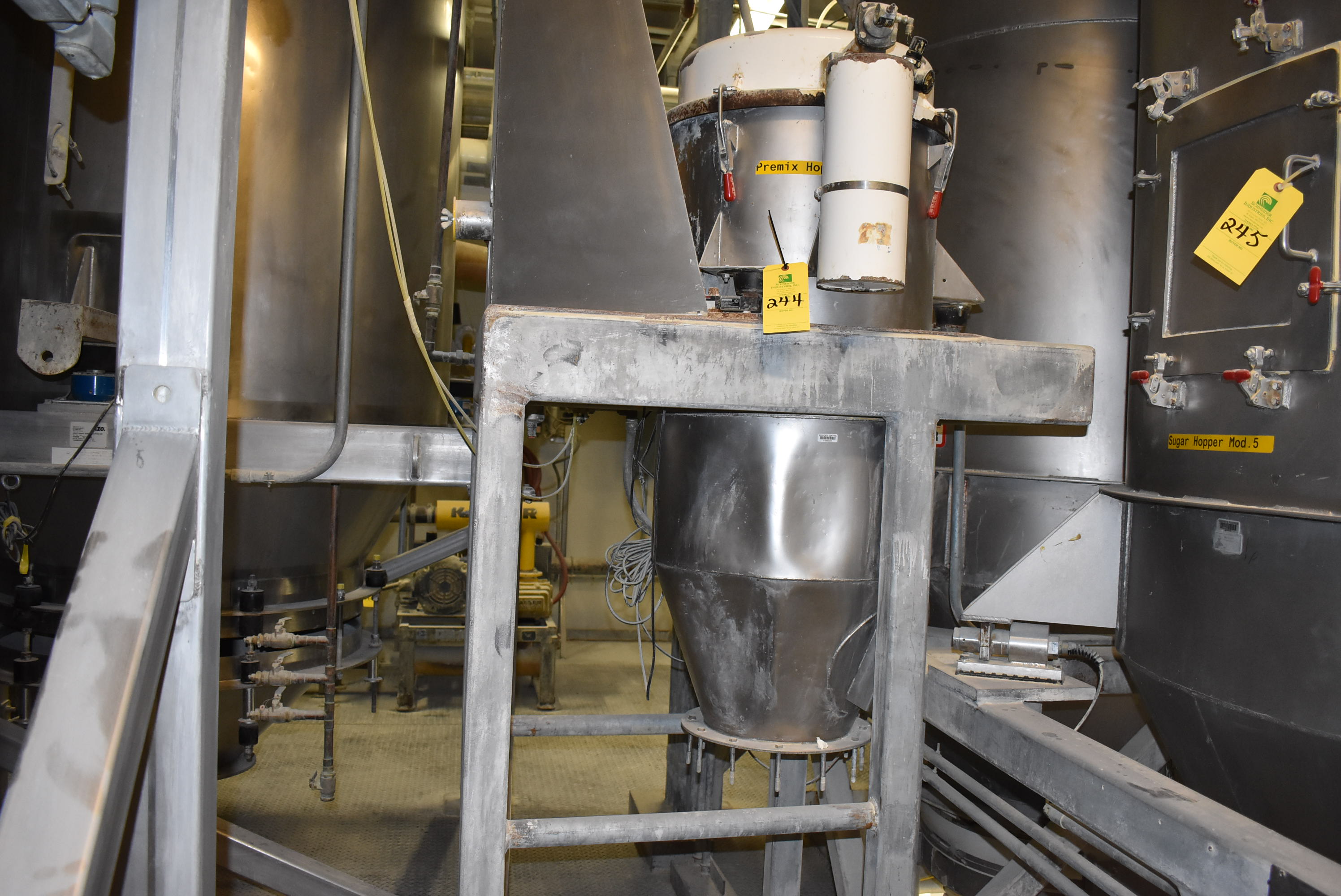 Premix Hopper, SS Construction, 22 in. Diameter x 60 in. Top to Bottom