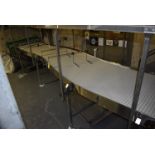 Motorized SS Frame Belt Conveyor, 20 ft. Length x 4 ft. Wide Belt, SS Leg Base, Includes SS Cover